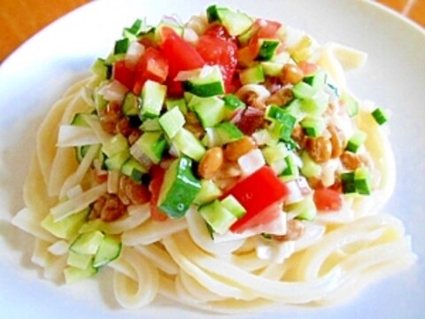 納豆＆きざみ野菜☆うどん